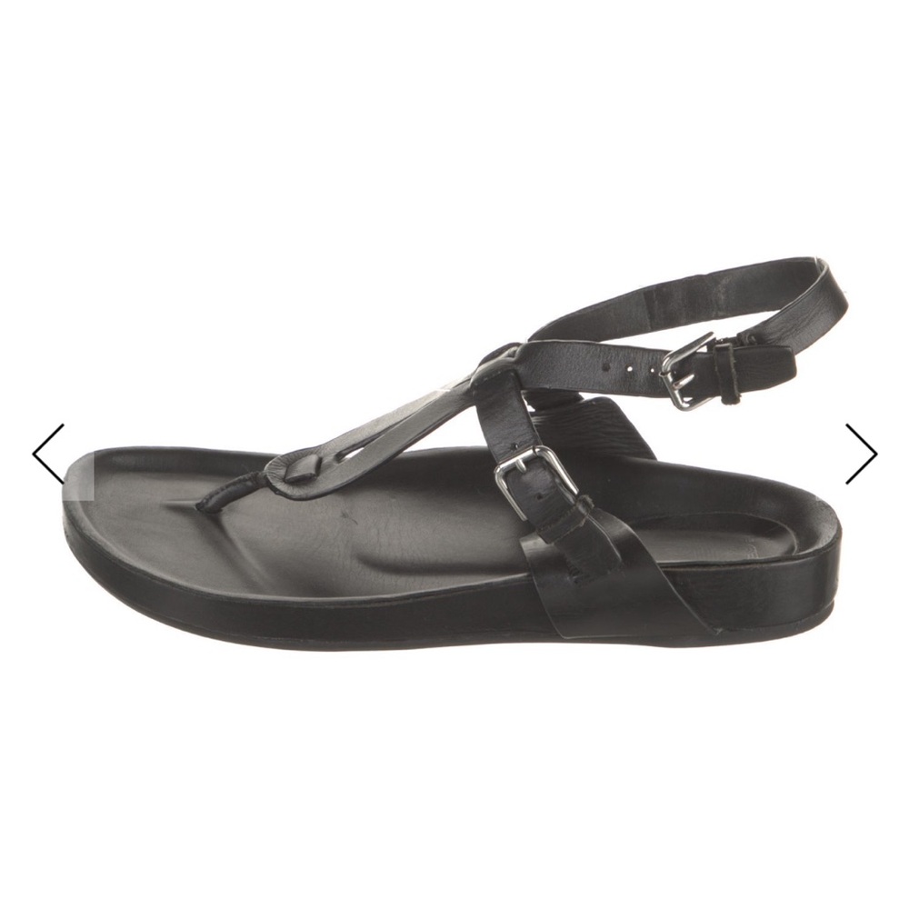 Sigerson Morrison Strappy Black Flat Sandals